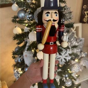 Festive Nutcracker with Baseball Theme